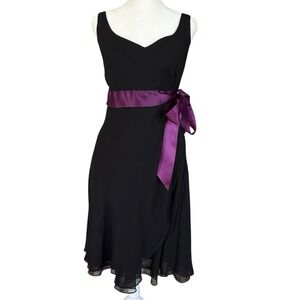 VTG Y2K Jones New York 100% Silk Dress Sz 8 Satin Bow Whimsigoth Fairy Sheer